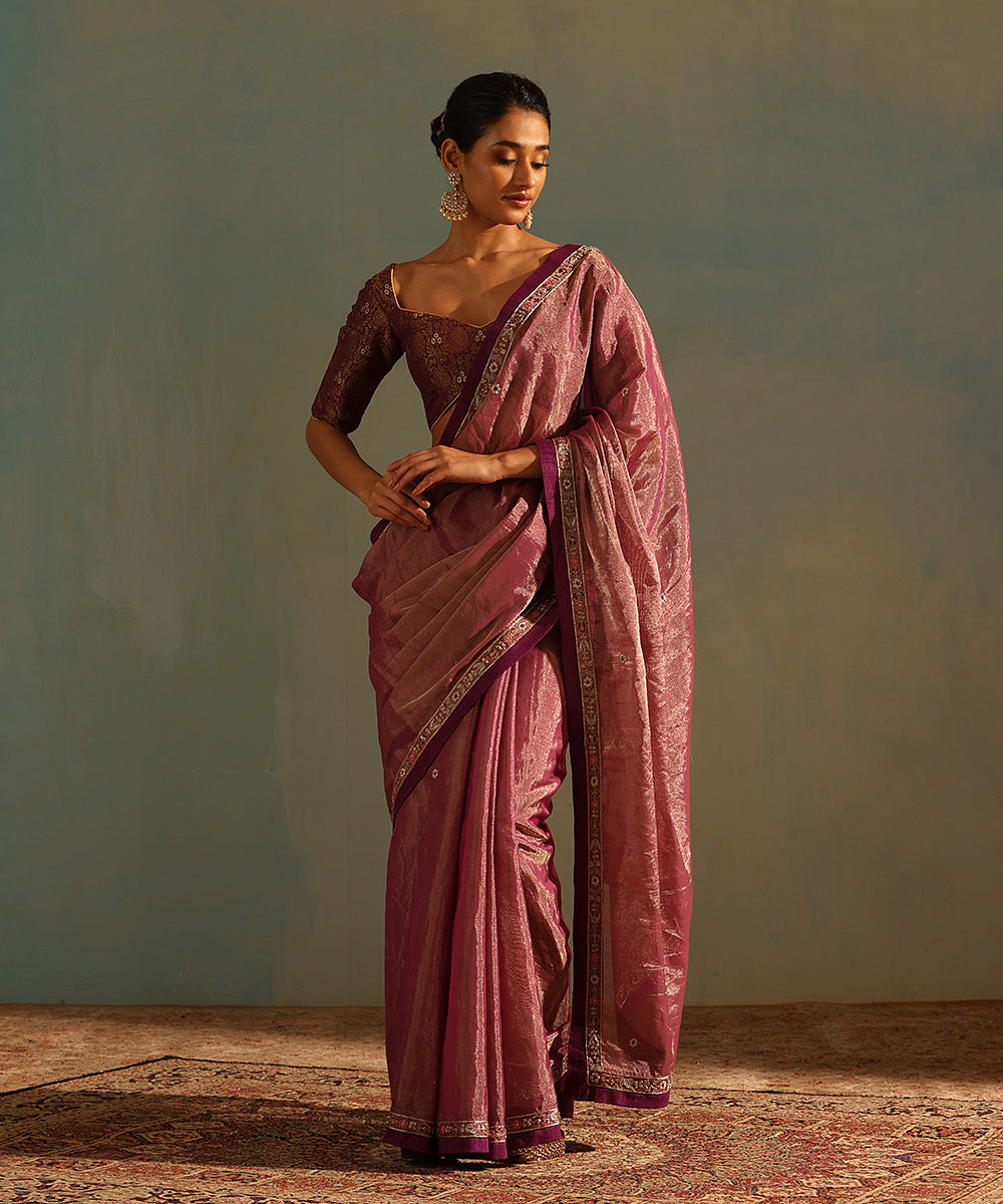 Purple_Hand_Embroidered_Tissue_Silk_Saree_With_Zardozi_And_Raw_Silk_Border_WeaverStory_01
