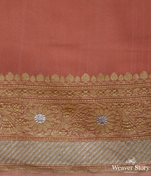 Peach_banarasi_georgette_saree_WeaverStory_05