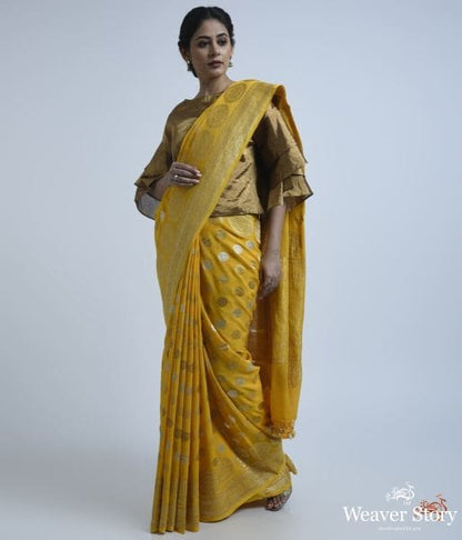 Turmeric_yellow_kadhwa_booti_saree_WeaverStory_02