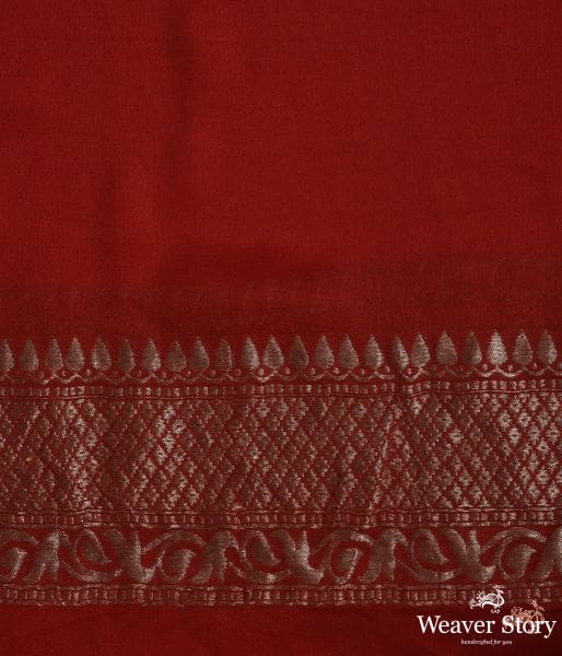 Bright_red_banarasi_saree_with_bandhej_WeaverStory_05