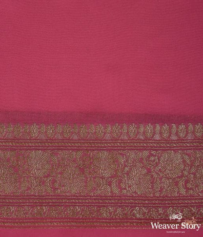 Candy_Pink_banarasi_georgette_saree_WeaverStory_05