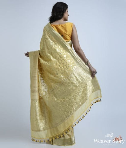 Pale_yellow_banarasi_georgette_saree_WeaverStory_04