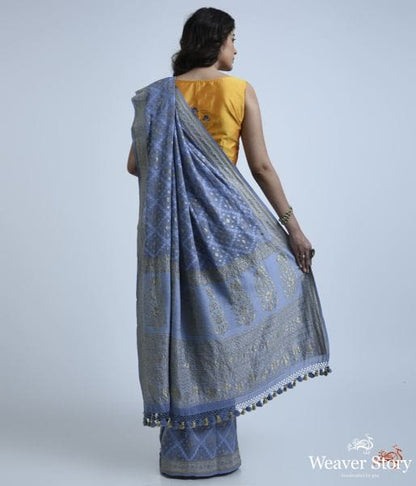 Blue_grey_banarasi_tanchoi_saree_woven_in_georgette_WeaverStory_05