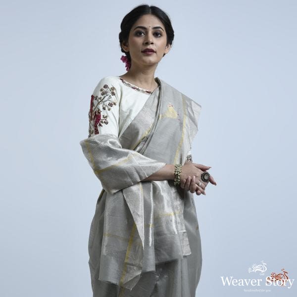 Grey_cotton_silk_saree_with_bird_motifs_WeaverStory_03