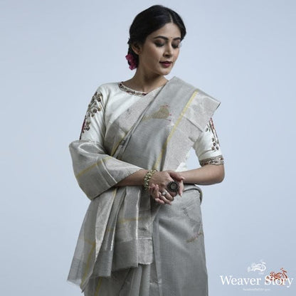 Grey_cotton_silk_saree_with_bird_motifs_WeaverStory_01