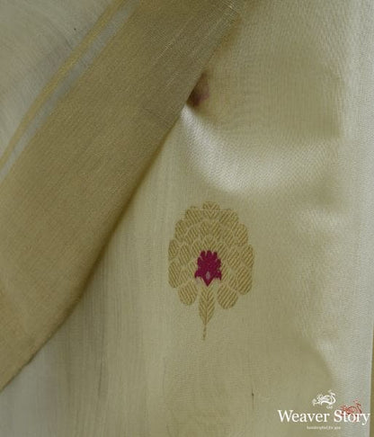 Cream_and_gold_meenakari_boota_saree_WeaverStory_03