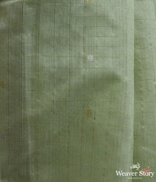 Pistachio_green_cotton_silk_saree_with_self_weave_checks_WeaverStory_05