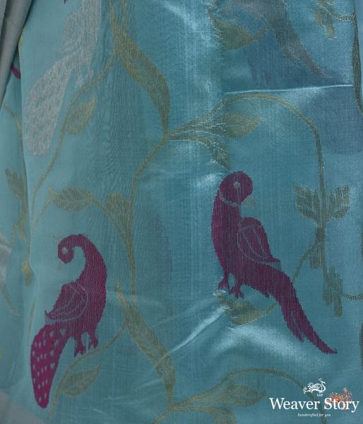 Light_blue_chanderi_silk_saree_with_bird_motifs_WeaverStory_03