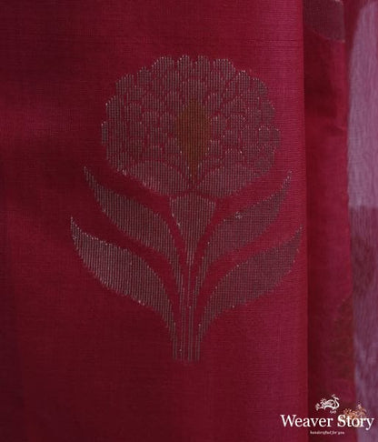 Berry_Pink_cotton_silk_chanderi_saree_WeaverStory_03