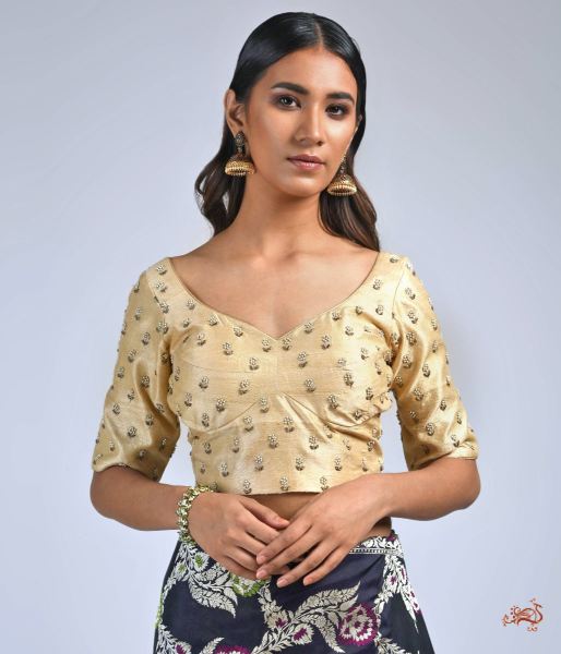Cream_Raw_Silk_Blouse_with_Hand_Embroidery_WeaverStory_02