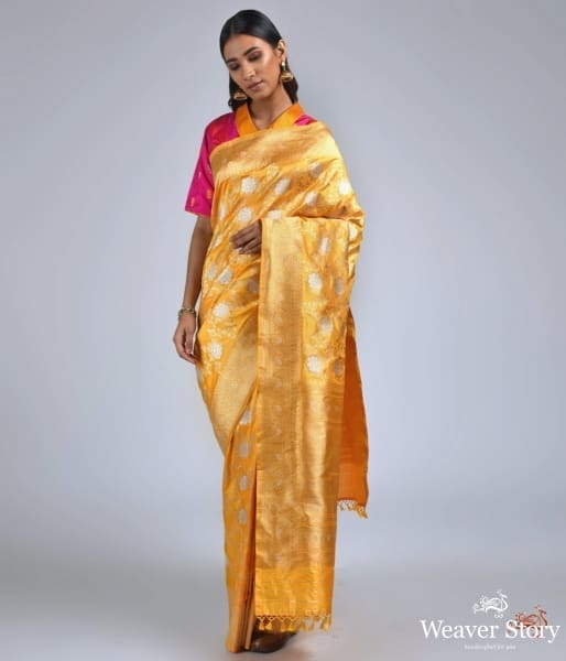 Yellow_and_gold_kadhwa_banarasi_jangla_saree_WeaverStory_02