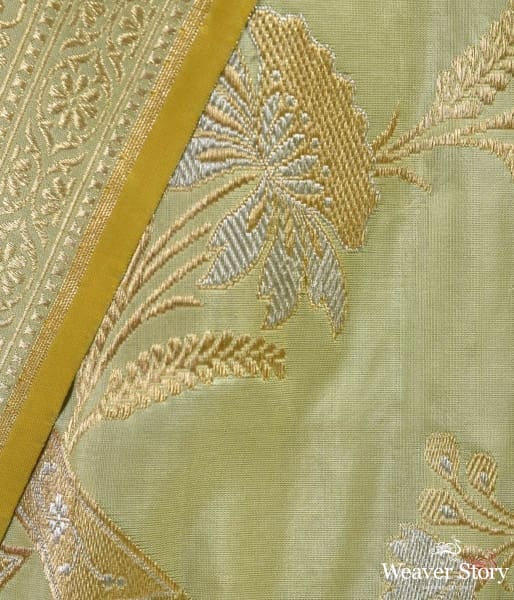 Pista_green_heavy_kadhwa_jangla_gold_silver_zari_saree_WeaverStory_03