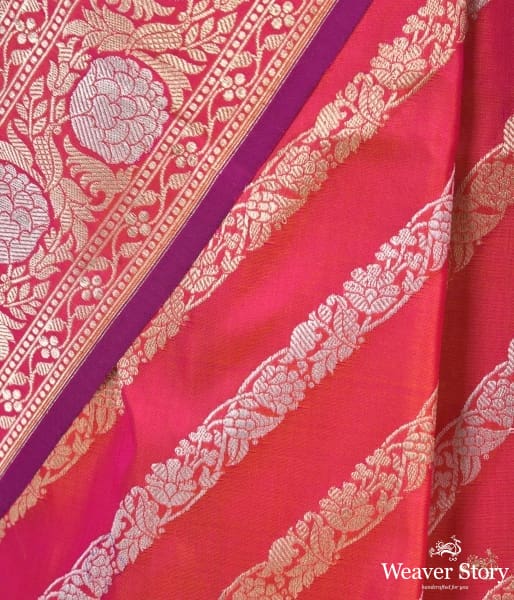 Pink_sona_rupa_aada_jangla_with_floral_border_saree_WeaverStory_03