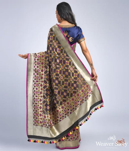 Black_and_gold_banarasi_Patola_saree_WeaverStory_04