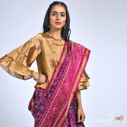 Beautiful_Pure_silk_Gujarat_Patola_saree_in_Purple_and_Pink_combination_WeaverStory_01