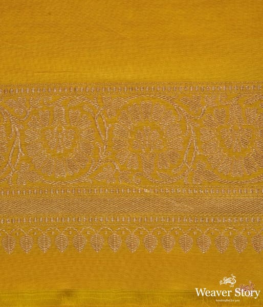 Mustard_katan_silk_saree_in_ektara_weave_WeaverStory_05