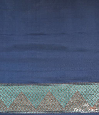 Blue_Katan_silk_Tanchoi_saree_with_chevron_weave_WeaverStory_05