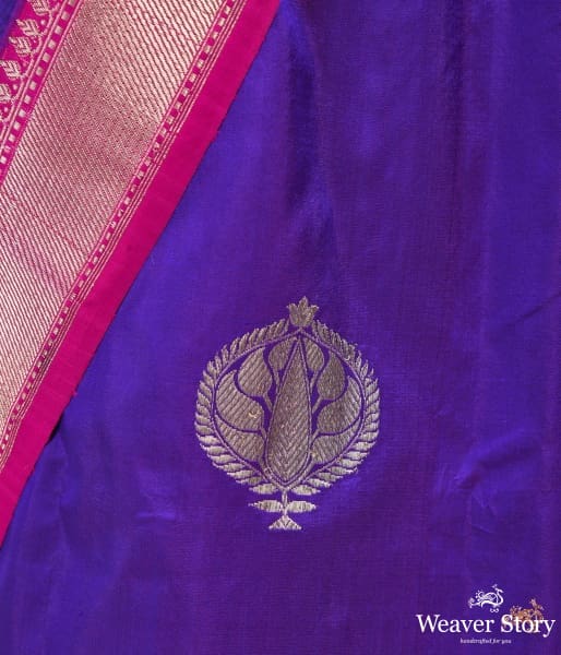 Purple_kadhwa_booti_saree_with_pink_small_border_WeaverStory_03