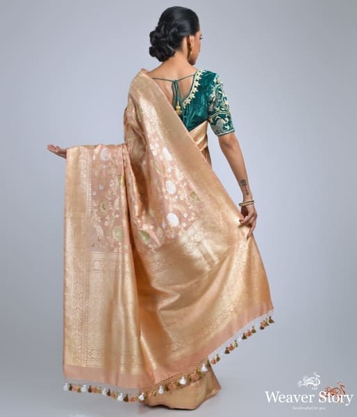 Pale_peach_meenakari_kadhwa_jangla_saree_WeaverStory_04