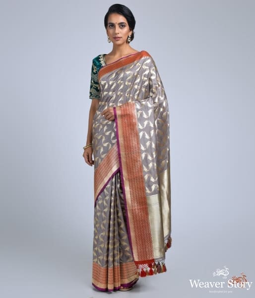 Grey_Katan_silk_saree_with_bird_motifs_WeaverStory_02