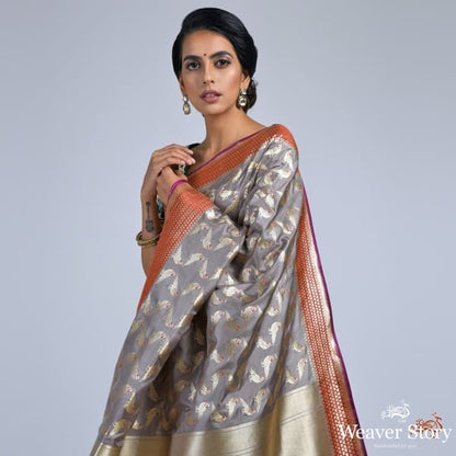 Grey_Katan_silk_saree_with_bird_motifs_WeaverStory_01