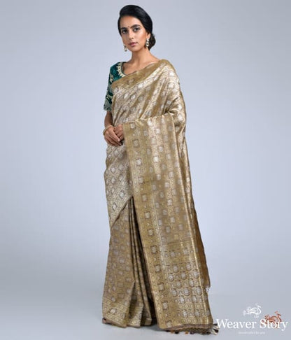 Light_brown_Banarai_Kimkhwab_saree_with_real_zari_finishings_WeaverStory_02