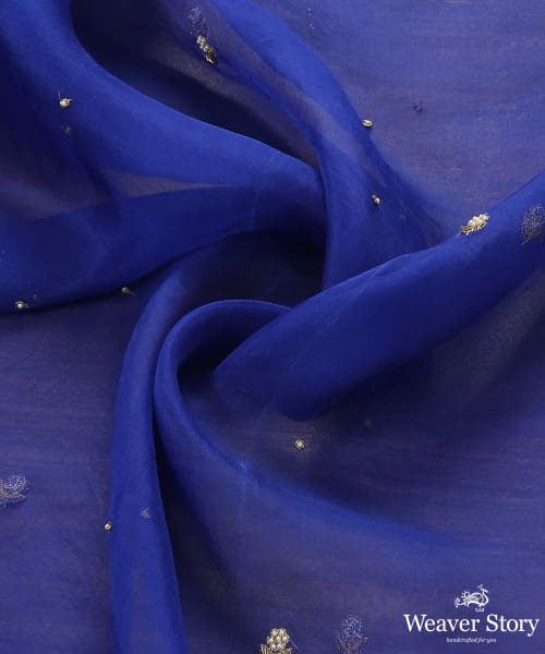 Blue_Organza_Zardozi_Dupatta_with_Hand_Embroidery_WeaverStory_04