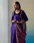 Purple_Pure_Velvet_Hand_Embroidered_Zardozi_Kurta_Set_with_Farshi_Pants_and_Tissue_Dupatta_WeaverStory_01