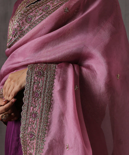 Onion_Pink_Hand_Embroidered_Organza_Dupatta_With_Scalloped_Border_WeaverStory_03