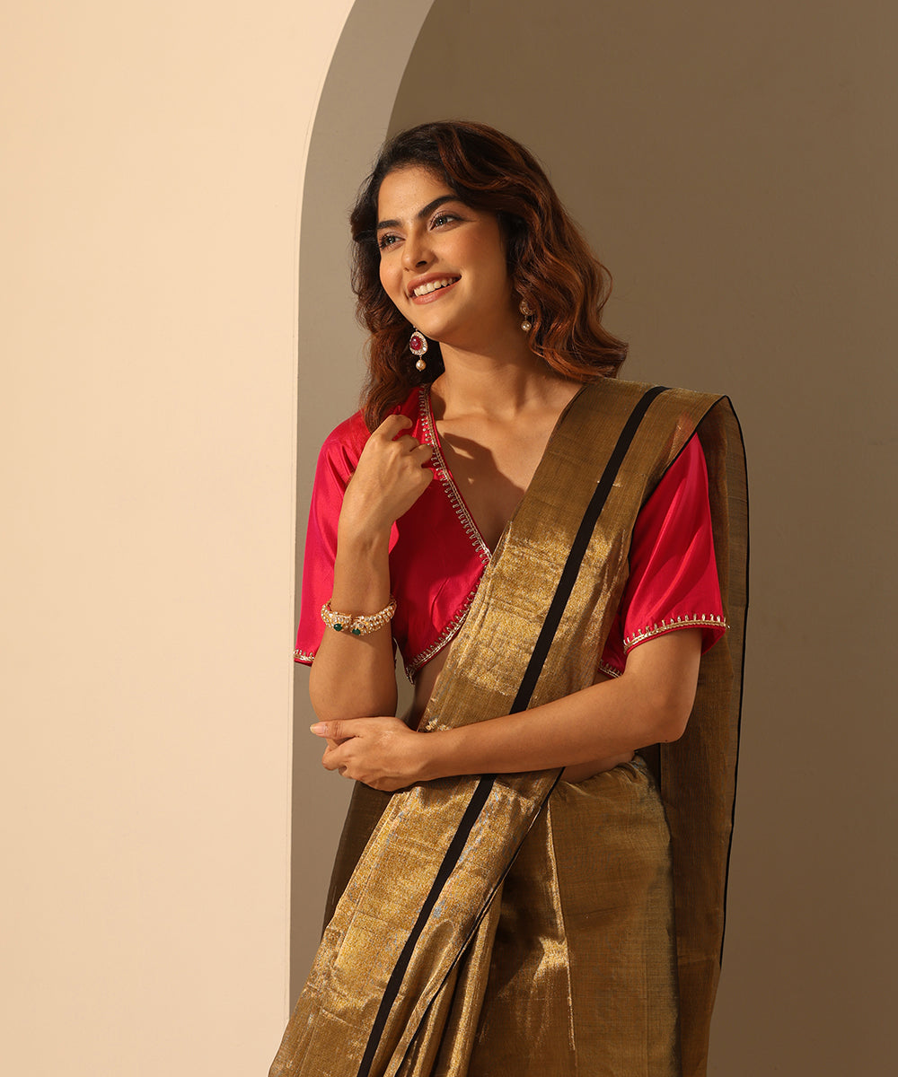 Hand_Embroidered_Viva_Magenta_Blouse_With_Zardozi_Work_WeaverStory_01