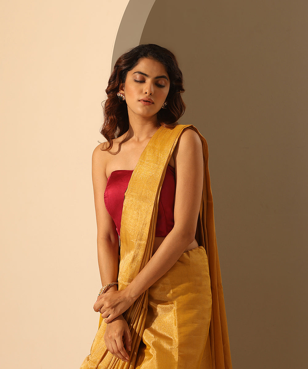 Viva_Magenta_Corset_Satin_Blouse_With_Drawstring_Closure_WeaverStory_01