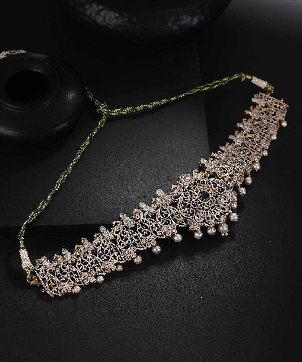 Kaanha_Handcrafted_Pure_Silver_Necklace_With_Semi_Precious_Stones_WeaverStory_01