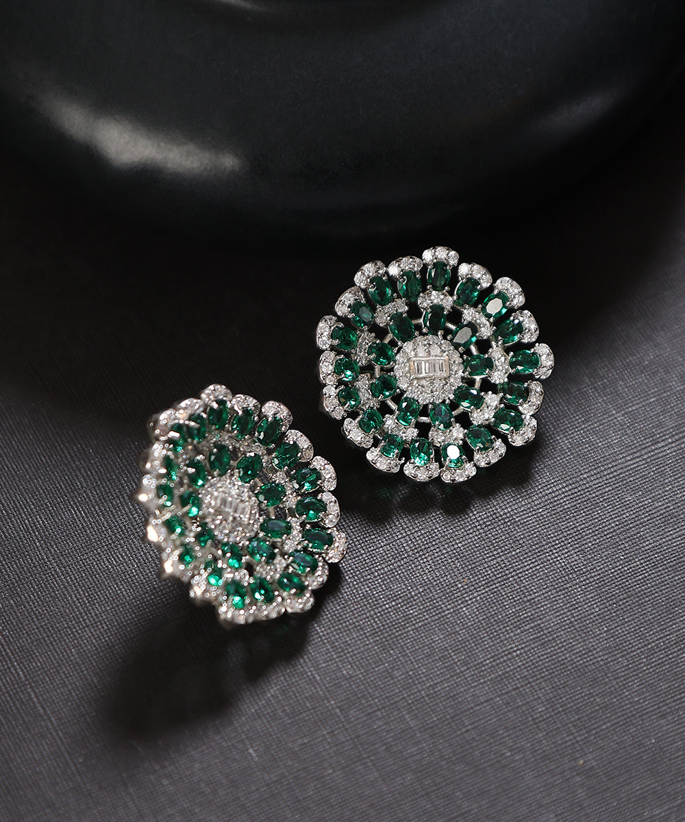 Dalbir_Handcrafted_Pure_Silver_Earrings_With_Semi_Precious_Stones_WeaverStory_01