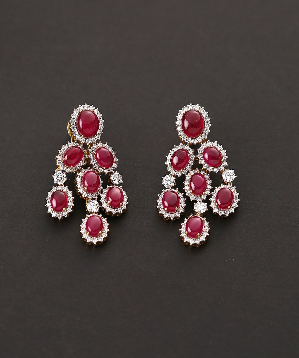 Rati_Chandeliers_Earrings_in_Pure_Silver_with_Swarovski_and_Rubies_WeaverStory_02