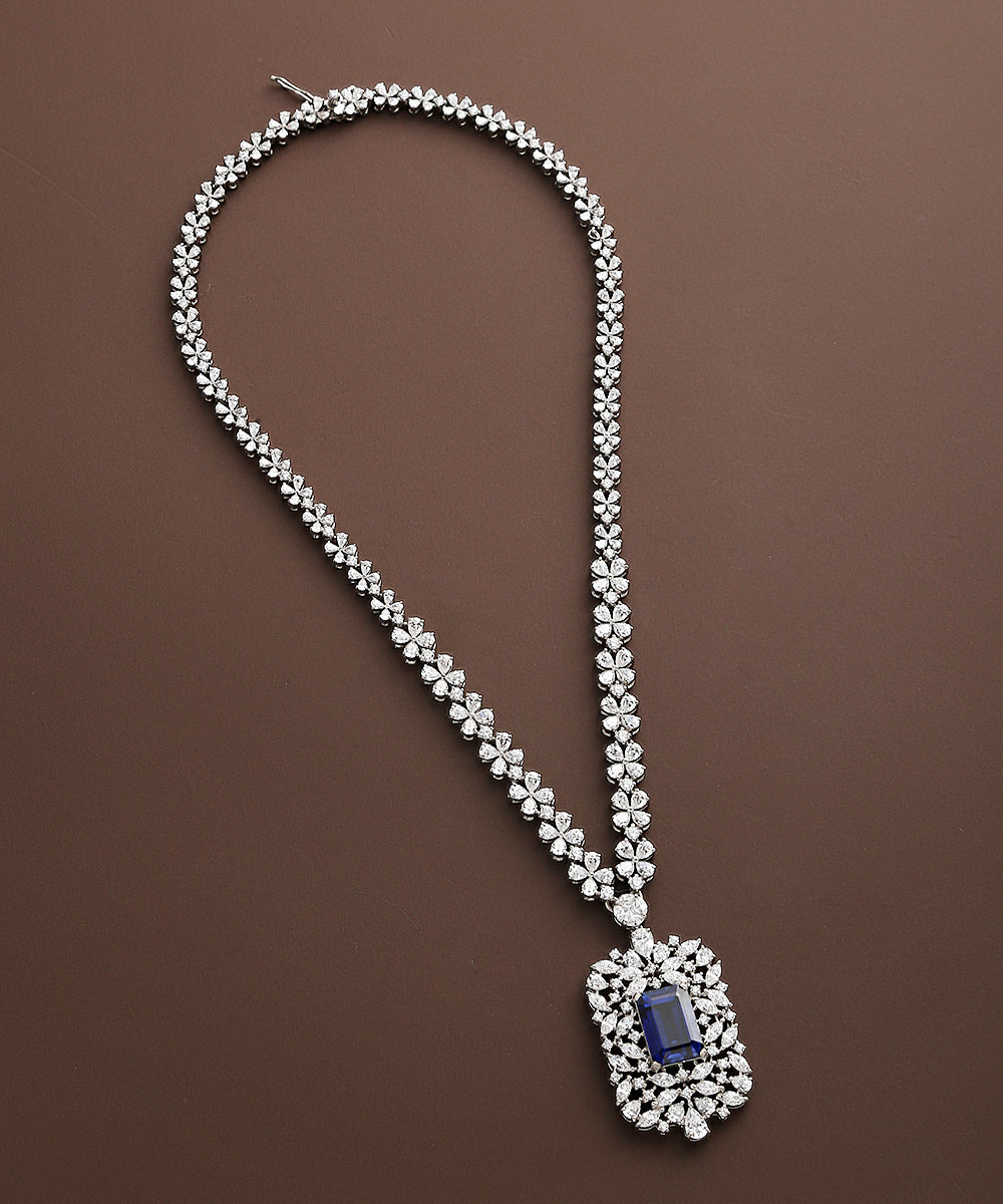 Neelam_Pure_Silver_Necklace_Handcrafted_With_Swarovski_WeaverStory_02