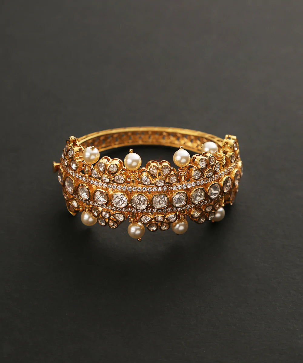 Buy Lucky Jewellery Elegant White Color Gold Plated 1 Pair Finger Ring  Bracelet for Girls  Women 152L1HM10W2 Online at Best Prices in India   JioMart