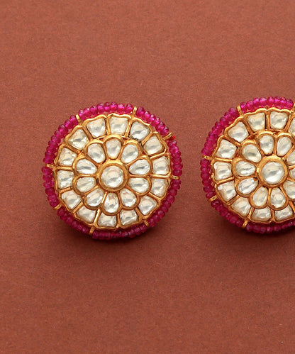 Tulsi_Polki_Earrings_with_Pure_Silver_WeaverStory_03