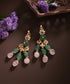 Shiza_Moissanite_Polki_Pure_Silver_Earrings_With_Emeralds_WeaverStory_01