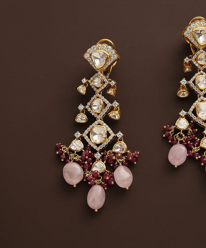 Jharna_Earrings_With_Moissanite_Polki_And_Ruby_In_Pure_Silver_WeaverStory_03