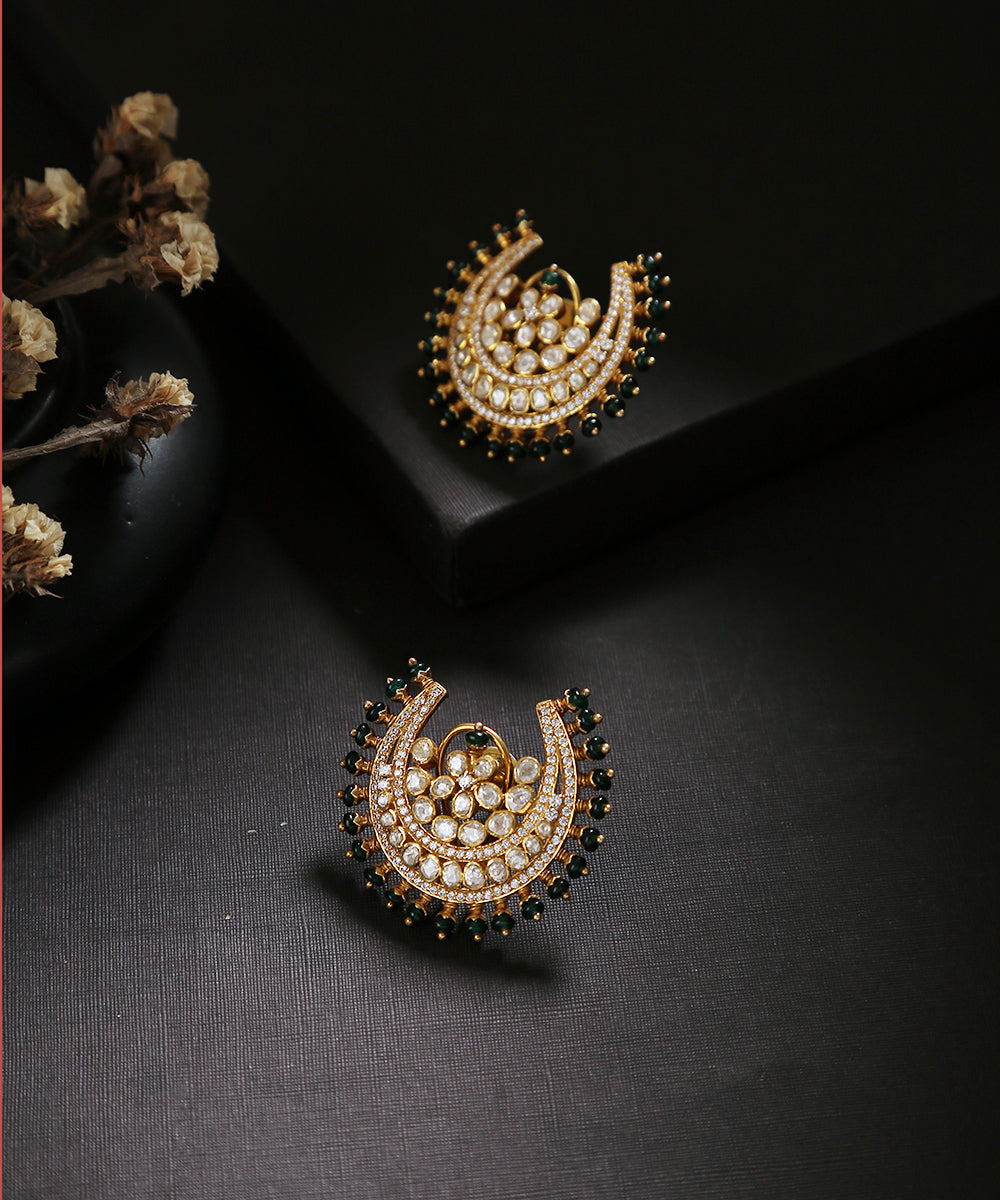 Chandramani_Earrings_Handcrafted_In_Pure_Silver_With_Moissanite_Polki_WeaverStory_01