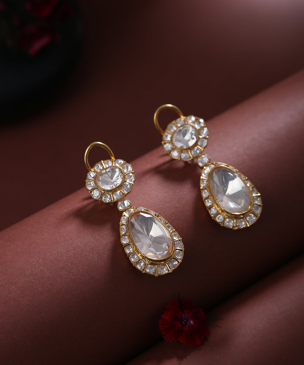 Zainab_Handcrafted_Moissanite_Polki_Earring_with_Pure_Silver_WeaverStory_01