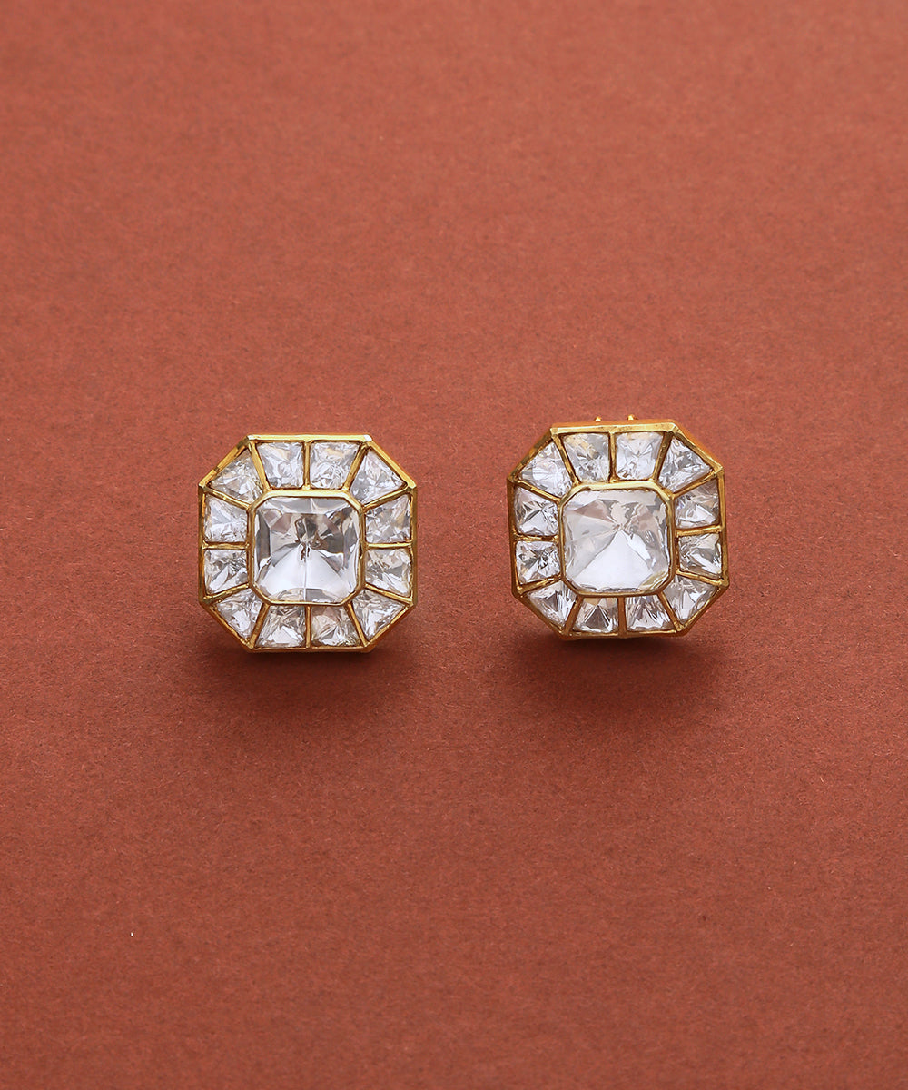 Saanjh_Handcrafted_Moissanite_Polki_with_Pure_Pure_Silver_Stud_Earring_WeaverStory_02