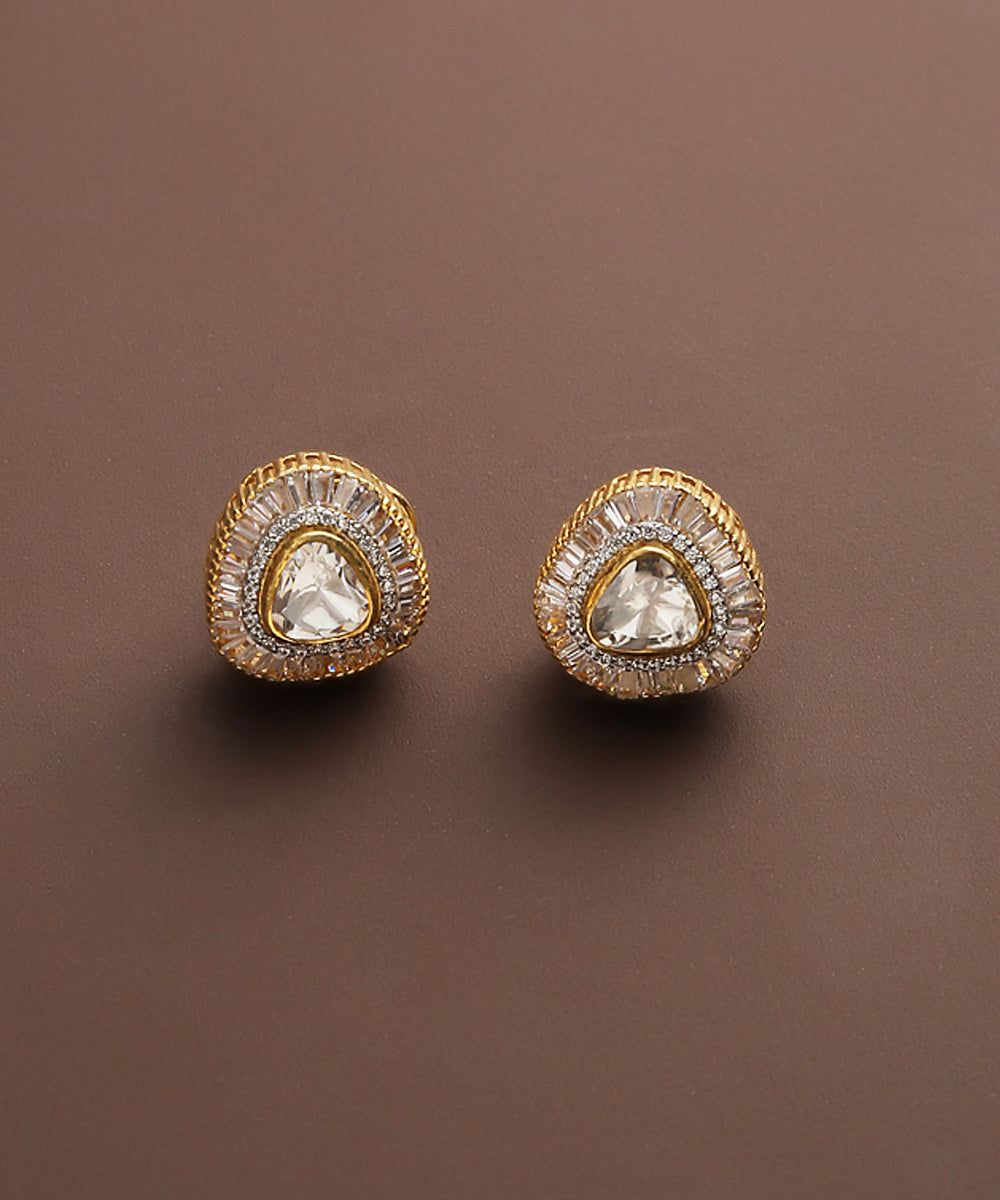 Midhat_Moissanite_Polki_Studs_Handcrafted_In_Pure_Silver_WeaverStory_02
