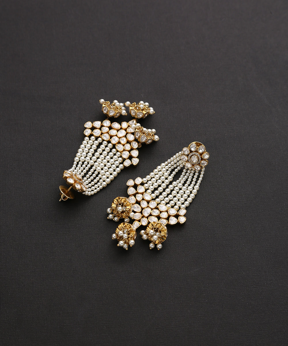 Jhalak_Earrings_With_Moissanite_Polki_Handcrafted_In_Pure_Silver_WeaverStory_02