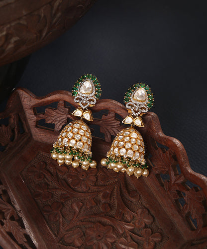 Samahi_Earrings_with_Moissanite_Polki_Crafted_in_Pure_Silver_WeaverStory_01