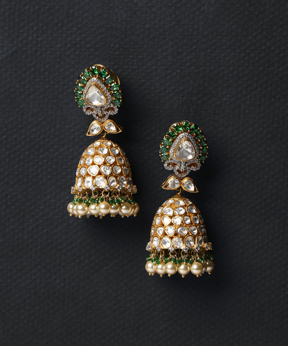 Samahi_Earrings_with_Moissanite_Polki_Crafted_in_Pure_Silver_WeaverStory_02
