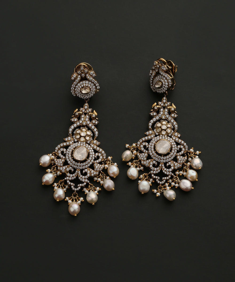 Yusra_Handcrafted_Pure_Silver_Earrings_With_Stones_And_Pearls_WeaverStory_02
