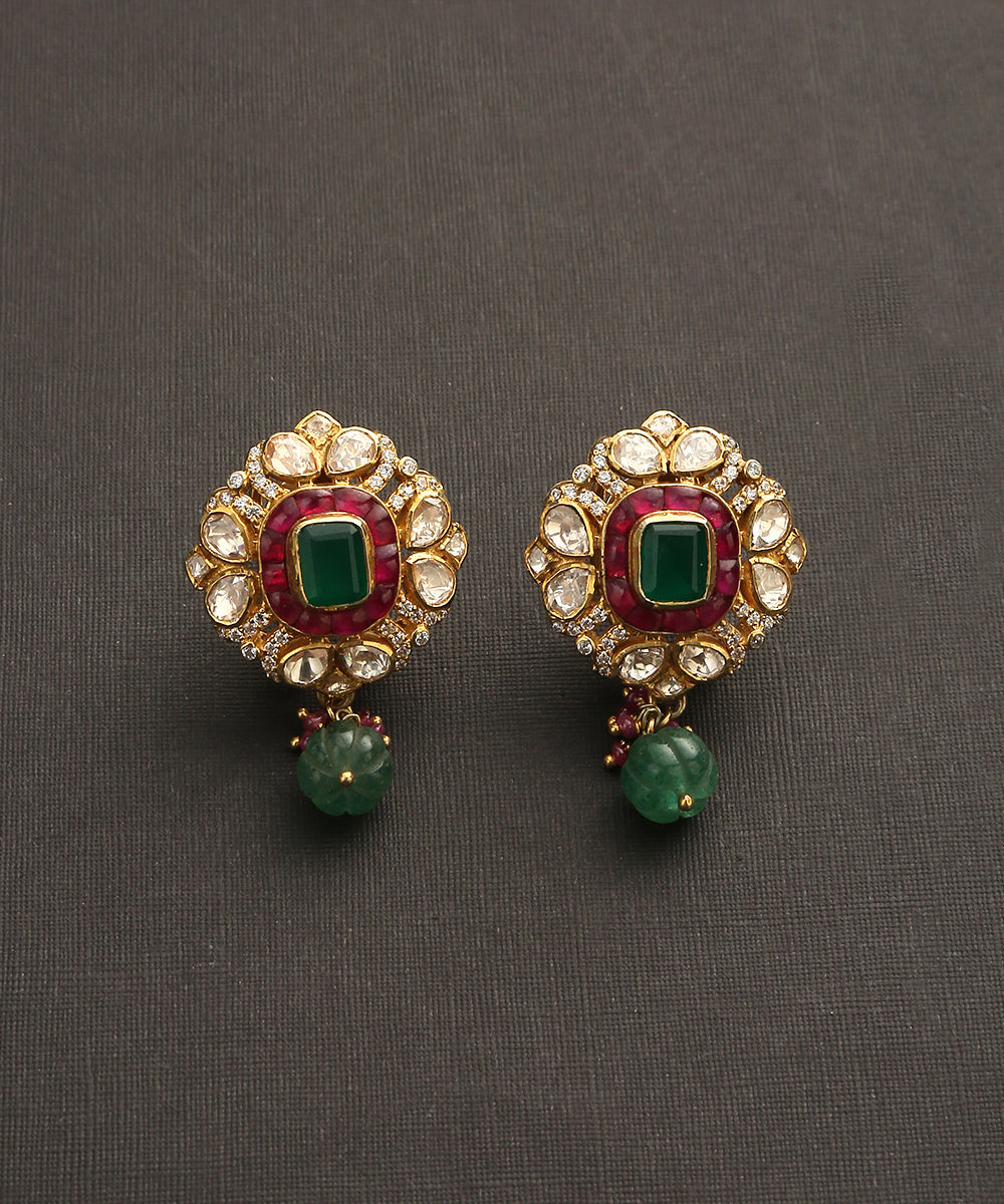 Tiraq_Handcrafted_Pure_Silver_Earrings_With_Emeralds_WeaverStory_02