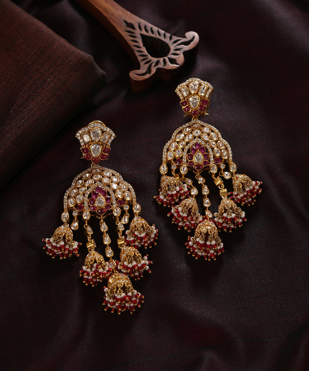 Laraib_Earrings_With_Moissanite_Polki,_Pearls_And_Stones_Handcrafted_in_Pure_Silver_WeaverStory_01
