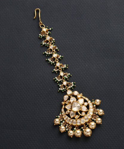 Chandnuma_Tikka_with_Moissanite_Polki_Crafted_in_Pure_Silver_WeaverStory_03